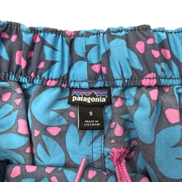 Patagonia Womens Small Barely Baggies 2.5" Shorts Pollen Confetti Dolomite Blue - Picture 14 of 16
